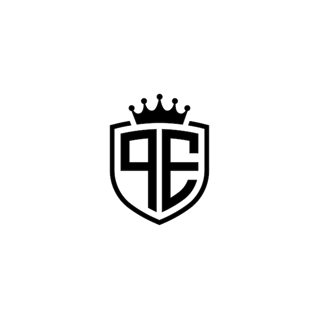 QE monogram logo ontwerp letter tekst naam symbool monochroom logo alfabet karakter eenvoudig logo