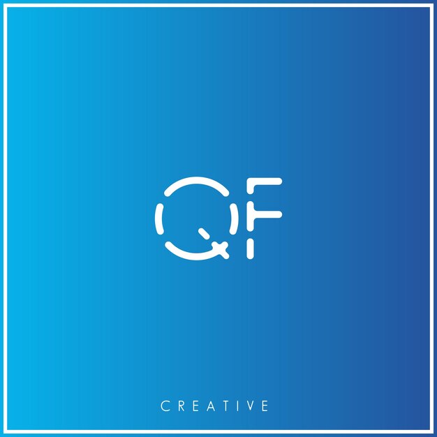 Vector qf creative laatstgenoemde logo ontwerp premium vector creative logo vector illustratie logo letters logo