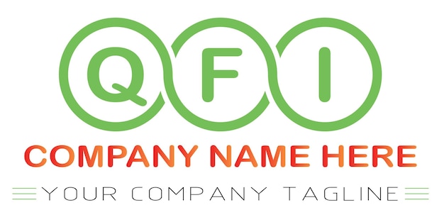 Vector qfi letter logo design