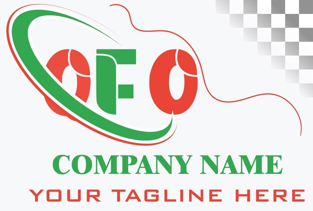 Vettore progettazione del logo delle lettere qfo