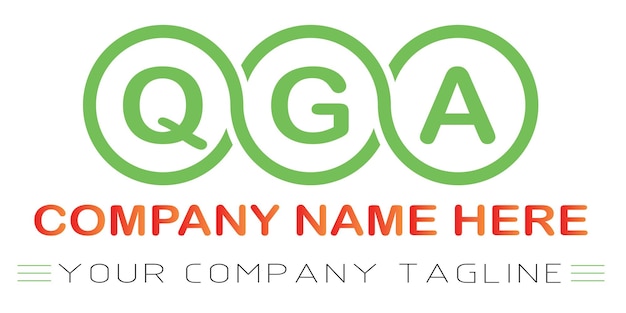 Vector qga brief logo ontwerp