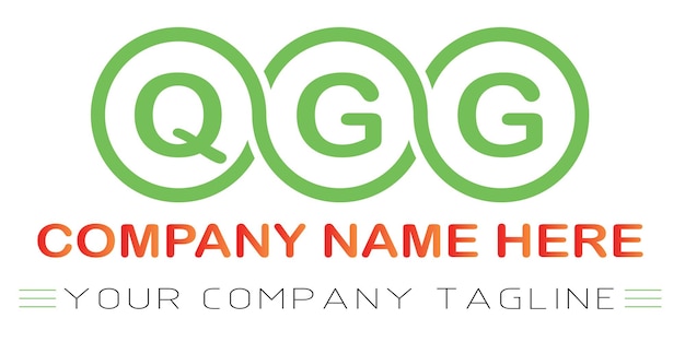 Vettore design del logo della lettera qgg
