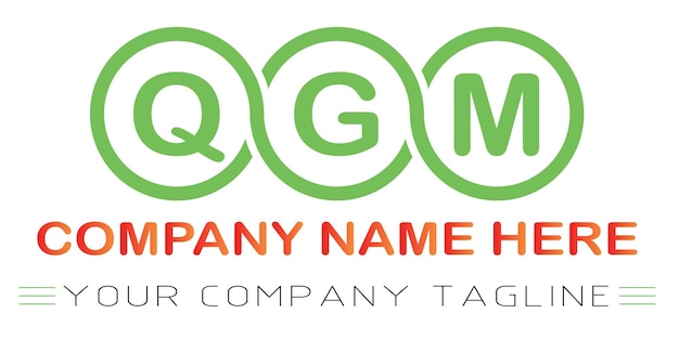 Vector qgm brief logo ontwerp