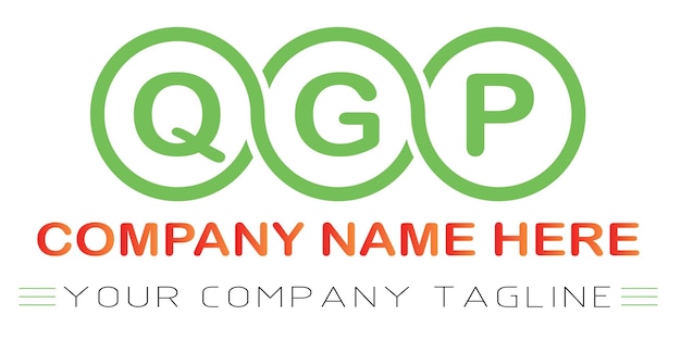 Vector qgp letter logo design