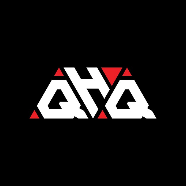 QHQ triangle letter logo design with triangle shape QHQ triangle logo design monogram QHQ triangle vector logo template with red color QHQ triangular logo Simple Elegant and Luxurious Logo QHQ