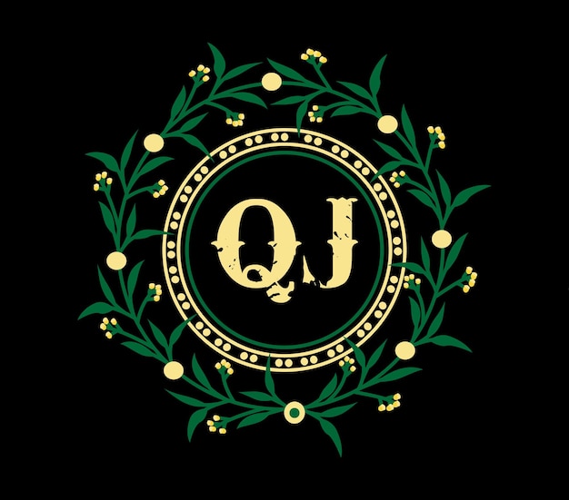 QJ letter logo design with a circle shape QJ circle and cube shape logo design QJ monogram busin