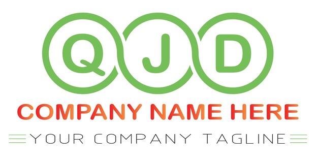 Vector qjd letter logo design