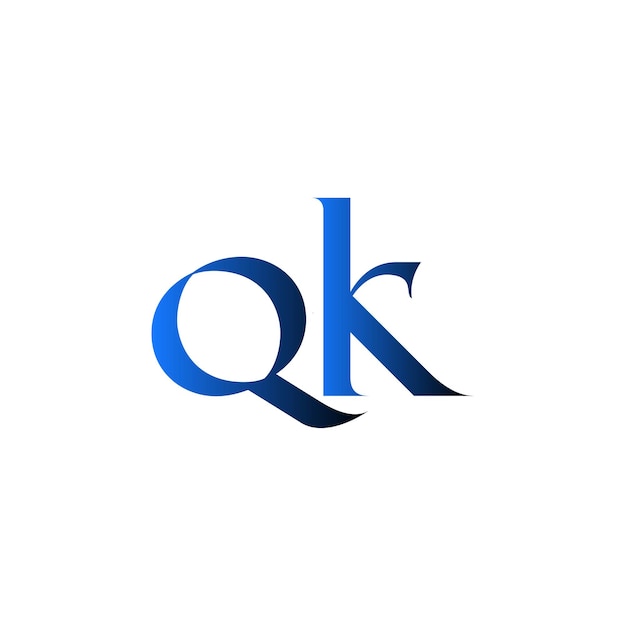 Vector qk letter logo