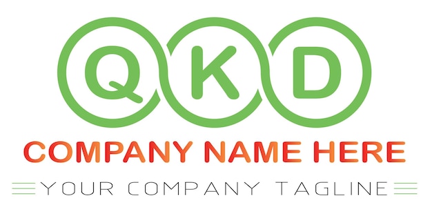 Vector qkd letter logo design