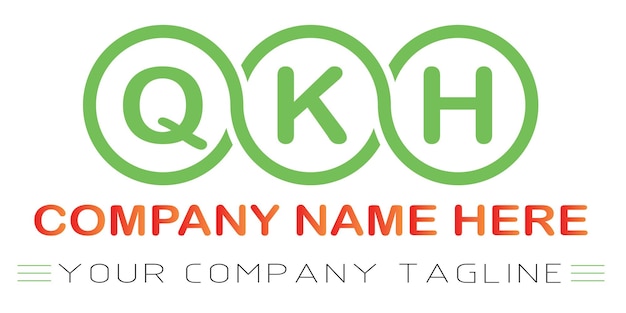 Vector qkh brief logo ontwerp