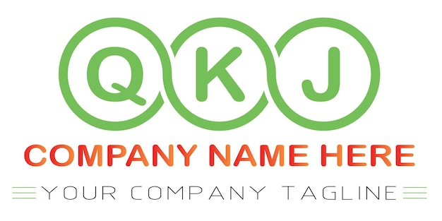 Vector qkj letter logo design