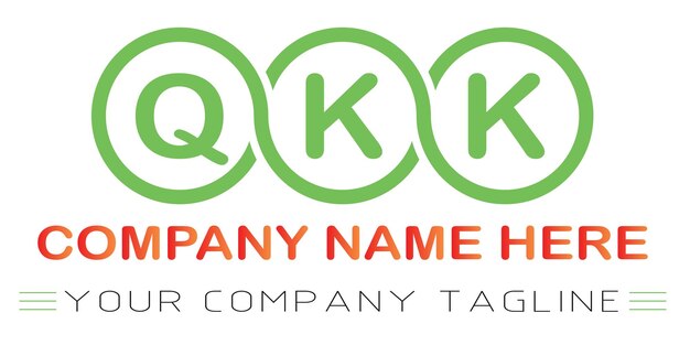 Vector qkk brief logo ontwerp