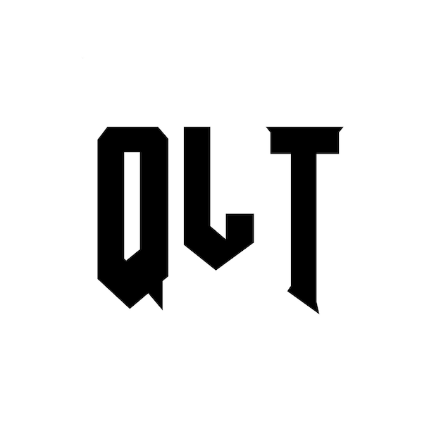 QLT ブラック・アンド・ホワイト カラー・コンビネーション QLT ベクトル QLT アイコン QLT アルファベット QLT タイポグラフィー