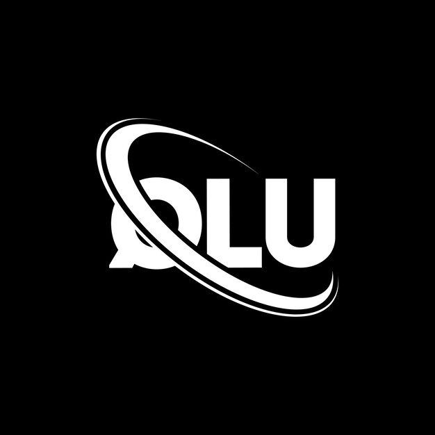 Vettore logo qlu lettera qlu lettera logo design iniziali logo qlu collegato con cerchio e maiuscolo monogramma logo qlu tipografia per il business tecnologico e marchio immobiliare