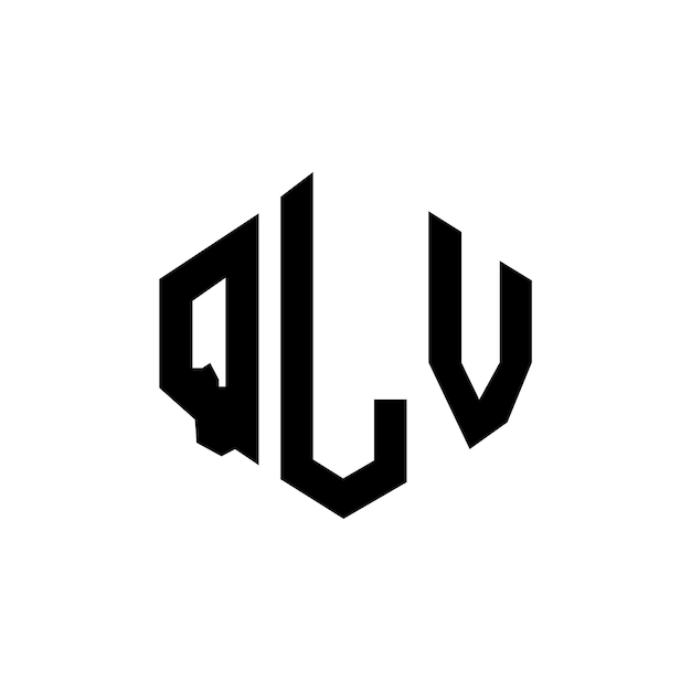 QLV letter logo ontwerp met veelhoek vorm QLV veelhoek en kubus vorm logo ontwerp QLV zeshoek vector logo sjabloon witte en zwarte kleuren QLV monogram bedrijf en vastgoed logo