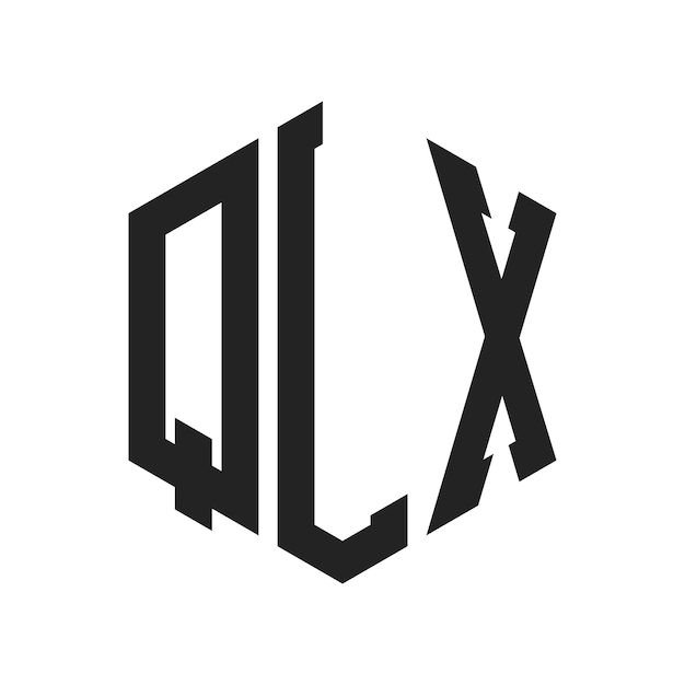 QLX ロゴデザイン イニシャルレター QLX モノグラム ロゴは六角形を使用しています
