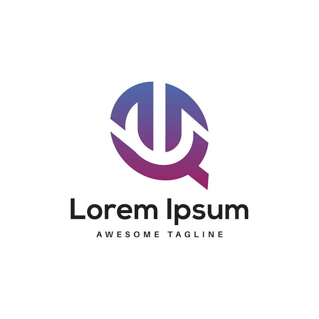 Vettore idee di progettazione del logo delle lettere qm gratuite