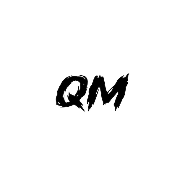 QM モノグラムロゴ デザイン文字 テキスト名 シンボル モノクロロゴタイプ アルファベット文字 シンプルロゴ