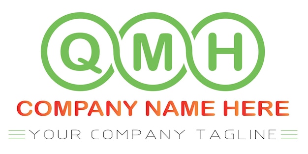 Vector qmh letter logo design