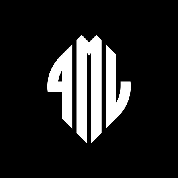 qml circle letter logo design with circle and ellipse shape qml ellipse letters with typographic style the three initials form a circle logo qml circle emblem abstract monogram letter mark vector