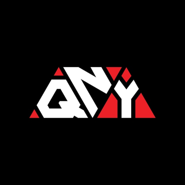 Vettore qny triangolo lettera logo design con forma di triangolo qny logo triangolo design monogramma qny triungolo vettoriale modello di logo con colore rosso qny loghi triangolari semplice elegante e lussuoso logo qny