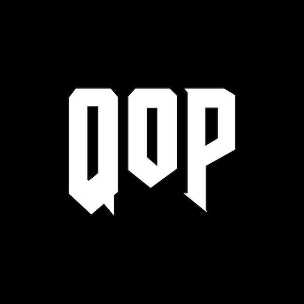 QOP letter logo ontwerp voor technologiebedrijf QOP logo ontwerp zwarte en witte kleurencombinatie QOP logo QOP vector QOP ontwerp QOP icoon QOP alfabet QOP typografie logo ontwerp