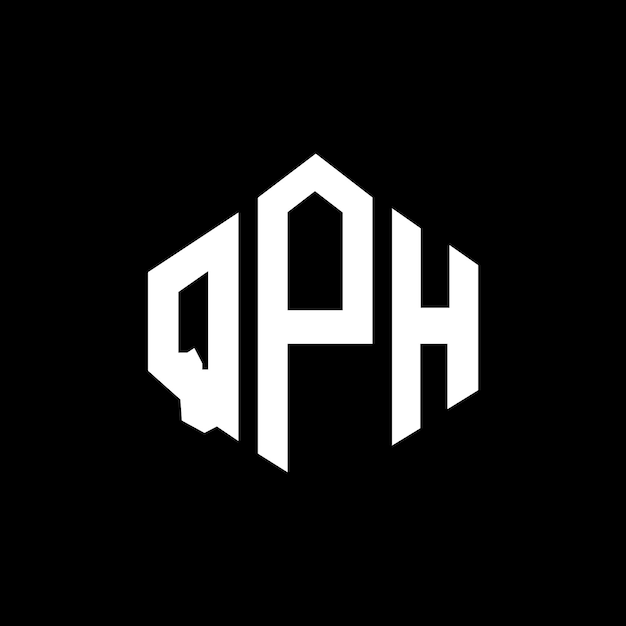 Vector qph letter logo ontwerp met veelhoek vorm qph veelhoek en kubus vorm logo ontwerp qph zeshoek vector logo sjabloon witte en zwarte kleuren qph monogram bedrijf en vastgoed logo