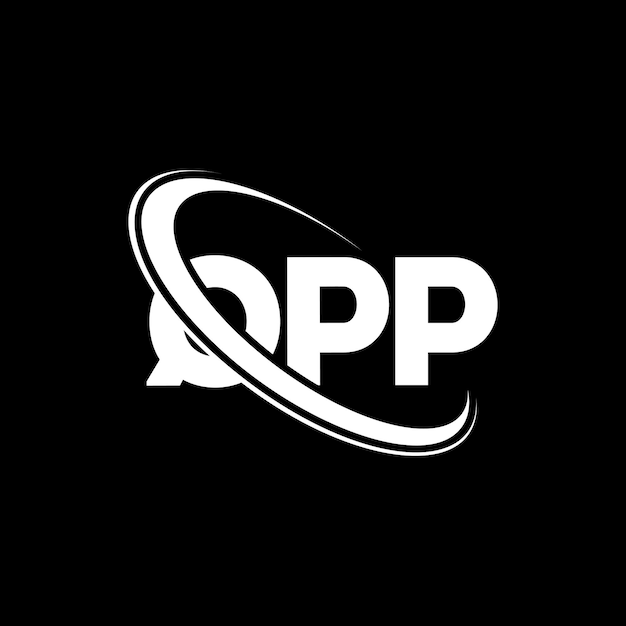Vector qpp logo qpp letter qpp letter logo ontwerp initialen qpp logo gekoppeld aan cirkel en hoofdletters monogram logo qpp typografie voor technologie bedrijf en vastgoed merk