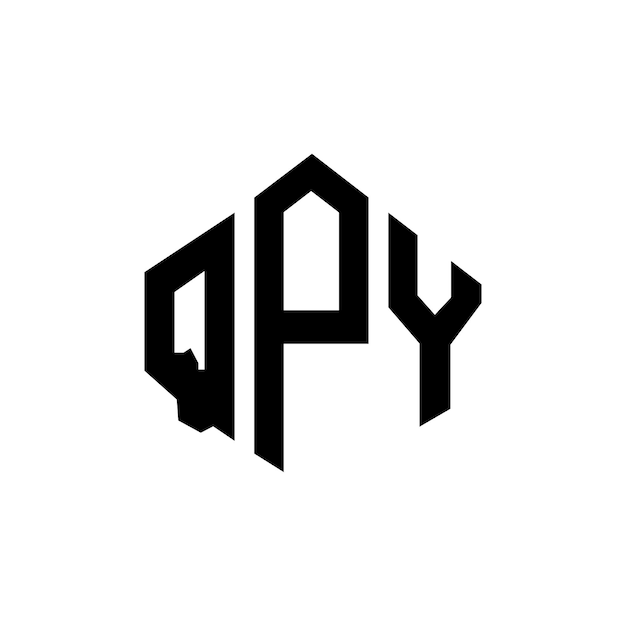 QPY letter logo ontwerp met veelhoek vorm QPY veelhoek en kubus vorm logo ontwerp QPY zeshoek vector logo sjabloon witte en zwarte kleuren QPY monogram bedrijf en vastgoed logo