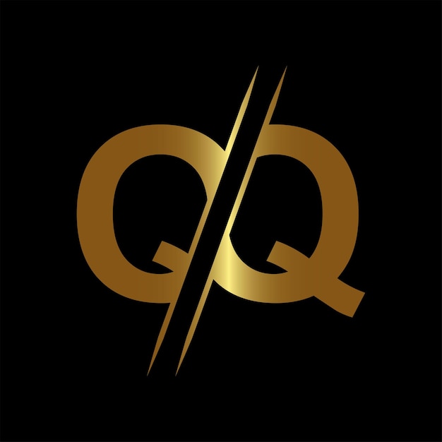 Вектор Элементы шаблона логотипа буквы qq логотип вектора буквы qq