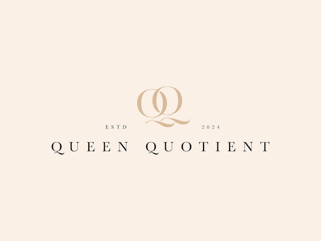 QQ Queen Quotient Lady Preneur Logo sjabloon