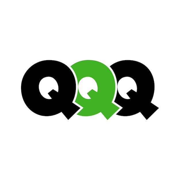 Vettore progettazione del logo della lettera qqq