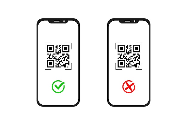 Концепция qr-кода в смартфоне.