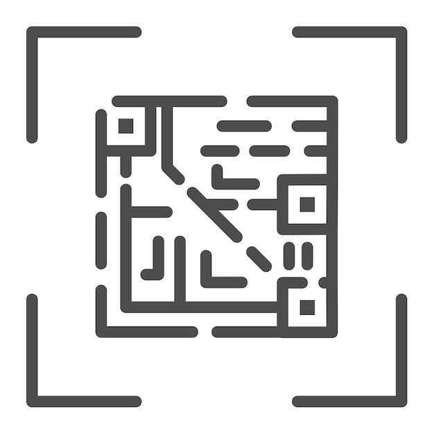 Плоская иллюстрация Qr-кода