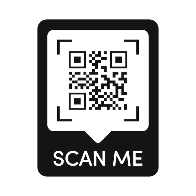 Qr code frame zwarte kleur