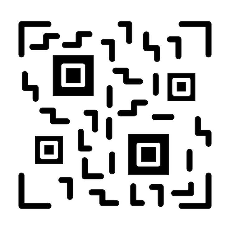 Vector qr code glyph solid black illustration