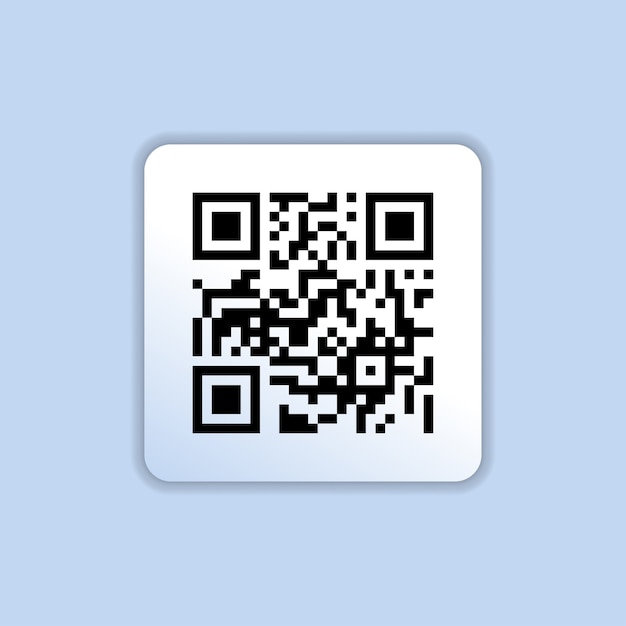 Qr code icon in trendy flat style isolated