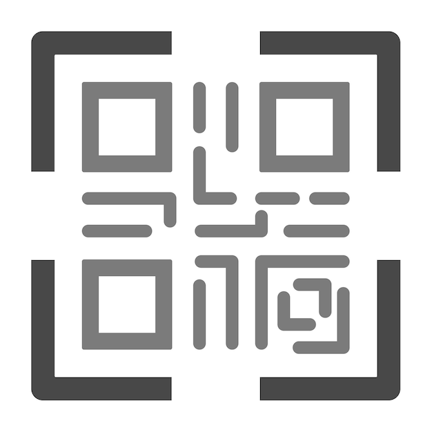 Вектор Икона кода qr