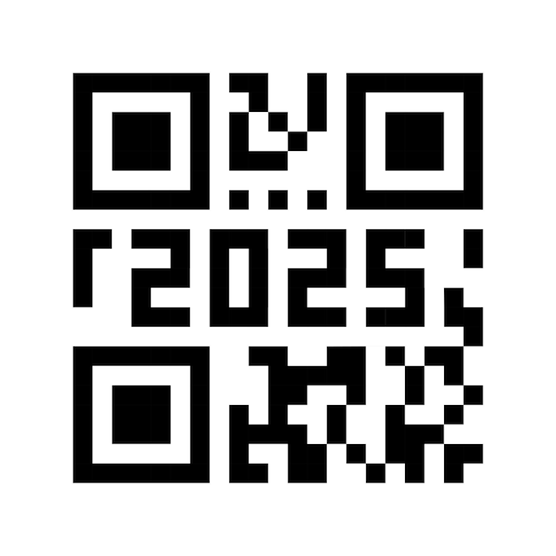 Qr код номер новый год штрих-код концепция дизайна шаблон вектор eps иллюстрация для плаката баннера