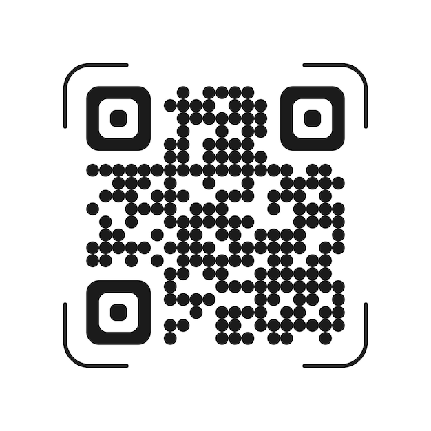 Qr code sample vector abstract icon isolated on white background Vector illustration
