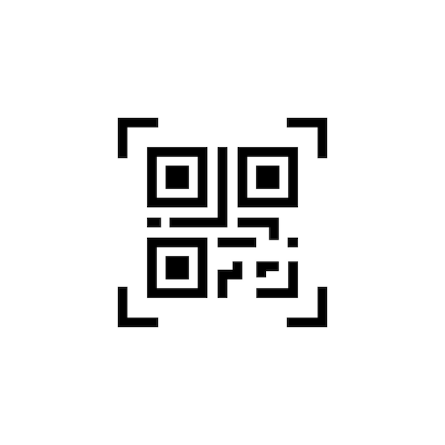 Значок значка сканирования QR-кода. Технология мгновенной оплаты или метод оплаты без денег. Вектор EPS 10. Изолированный на белой предпосылке.