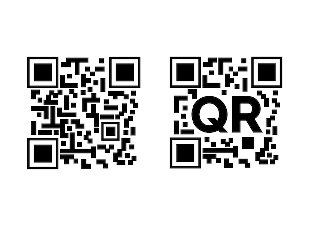 스캔할 QR 코드, 바코드 아이콘이 격리되었습니다.