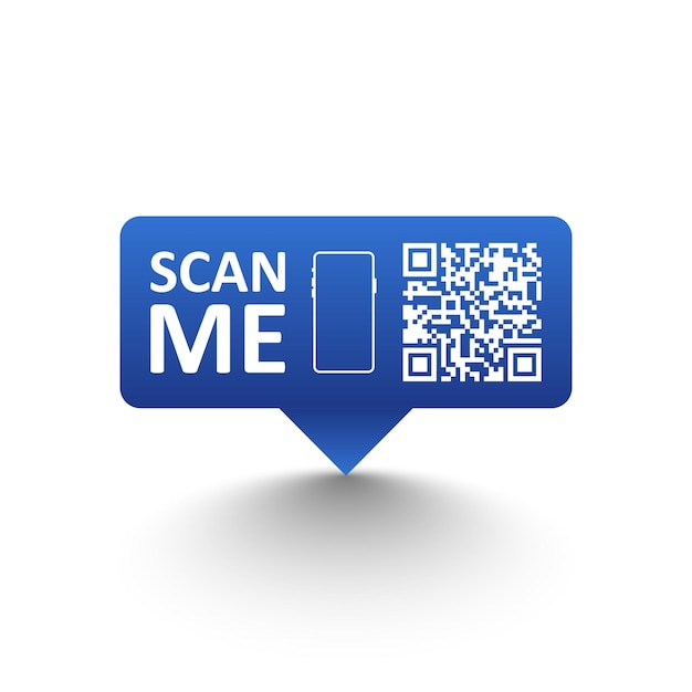 QR code scan icon in flat style Barcode vector illustration on isolated background Scanner reader sign business concept