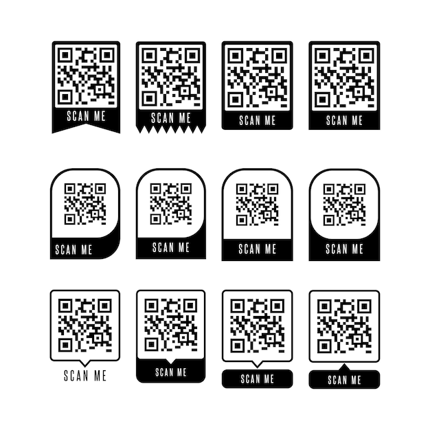 Vector qr code scan me