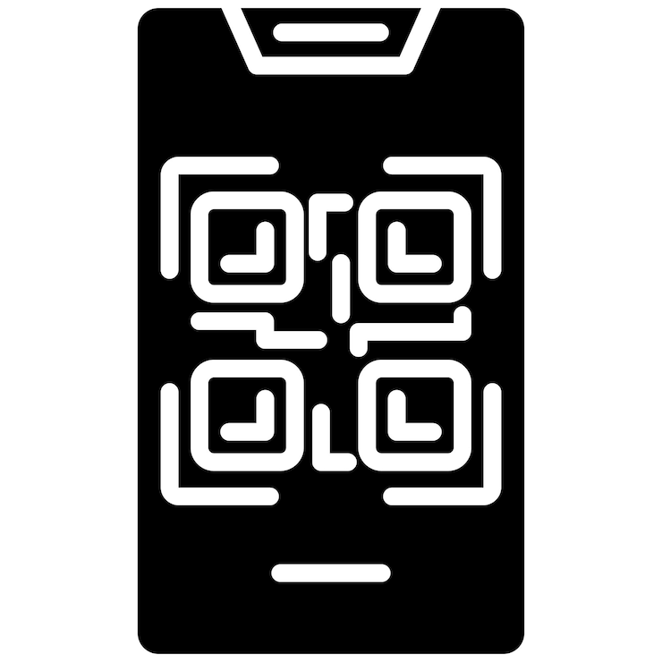 Vector qr code scan vector illustration style