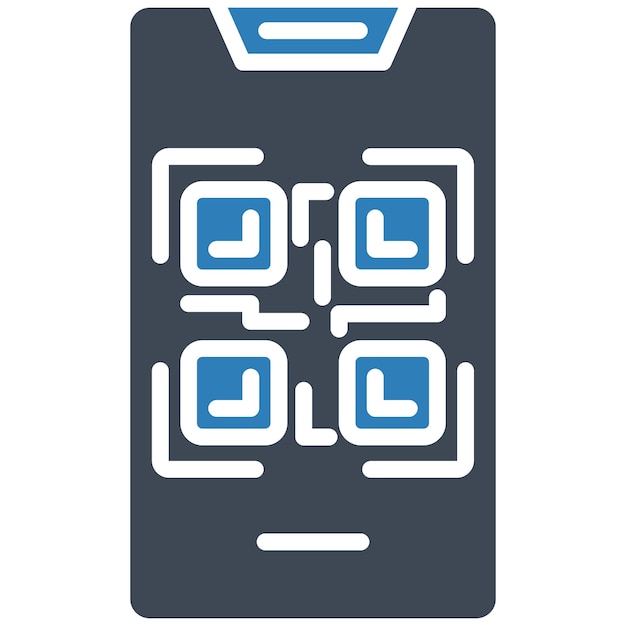 Стиль иллюстрации векторного сканирования QR-кода