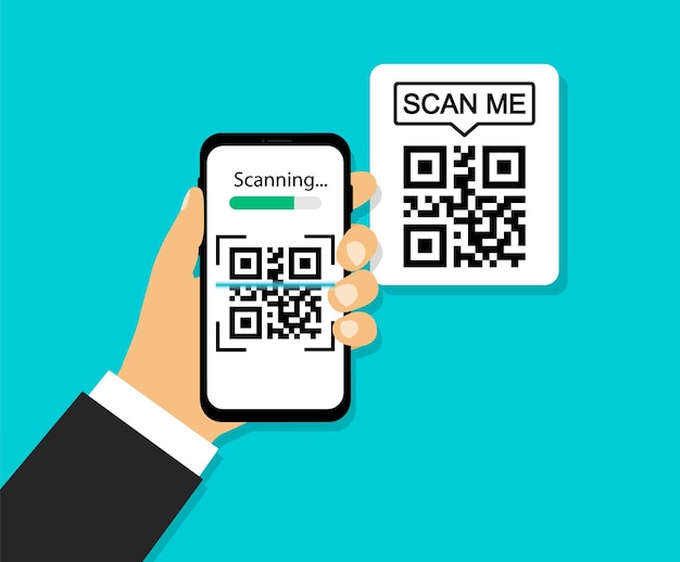 Qr-code scanconcept met smartphone