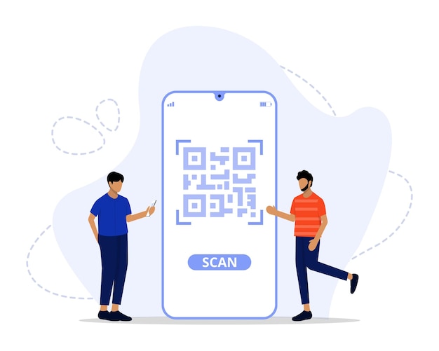 Qr-code scannen concept