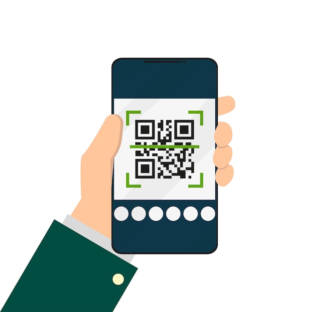 Приложение сканера qr-кода в плоском стиле