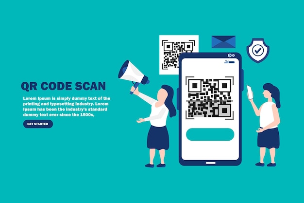 Qr code scanning concept